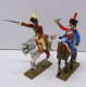 -STARLUX 2 SOLDATS NAPOLEONIENS A CHEVAL STATUETTES PLOMB PEINT COLLECTION   E - Starlux