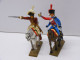 Delcampe - -STARLUX 2 SOLDATS NAPOLEONIENS A CHEVAL STATUETTES PLOMB PEINT COLLECTION   E - Starlux