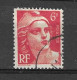 Delcampe - VARIETES FRANCE 1945 N° 721 MARIANNE DE GANDON  6 F OBLITERE - Usados