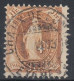 1907 Switzerland Helvetia SWISS CROSS Perf 11.5x12 On Granite Paper Used - 1843-1852 Kantonalmarken Und Bundesmarken