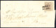 Cover 1854, 30 Cent. Bruno Grigiastro - Stampa Povera, Carta A Macchina, Su Lettera Da Padova (Sass. 21c - ANK 4MIII) - Lombardo-Venetien