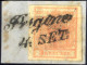 Piece "Pergine", SL-I (12 Punkte) Auf Briefstück Mit 3 Kr. Rot, ANK 3 - Altri & Non Classificati