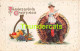 CPA EN RELIEF GAUFREE THANKSGIVING EMBOSSED CARD GIRL CHILD ( PLIS ! - CREASES !! ) - Thanksgiving