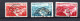 Saar/Germany 1948 Old Set Airmail Stamps (Michel 252/54) Nice Used - Luchtpost