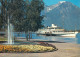 Switzerland Villeneuve Lac Leman Le Quai Et Le Bateau-salon Italie - Villeneuve