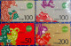 2006 LUNAR ZODIAC YEARS LOT OF 4 PHONE CARD, USED, VERY FINE AND CLEAN. - Macao