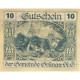 Billet, Autriche, Grünau, 10 Heller, Eglise, 1920, 1920-12-31, SPL, Mehl:FS 299 - Autriche