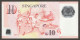 Singapore 10 Dollars Single Hollow Square 2022 Almost Solid 7KA 444445 - Singapour