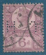 Grande-Bretagne N°100 Victoria 6d Violet Sur Rouge Oblitéré (perforé - Voir Scans) - Neufs