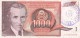 Bosnia And Herzegovina, RARE, Replacement  ZA 0493509 XF, Pick-2b, 1.000 Dinara 1992, Stamp With The Number 1 - Bosnie-Herzegovine