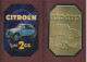 Plaque En Tôle - CITROËN . Votre 2 Chevaux - Plaque Couleur, Sertie En Relief - Édition Atlas - 3 Scan - Placas En Aluminio (desde 1961)