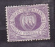 1877 San Marino Saint Marin CIFRA O STEMMA 40 C. Lilla Scuro (7) MH* Certificato Biondi 22.10.08 - Unused Stamps