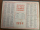 CALENDRIER ALMANACH DES POSTES  1954 / CHASSE A COURRE - Grand Format : 1941-60