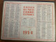 CALENDRIER ALMANACH DES POSTES  1954 / CHASSE A COURRE - Tamaño Grande : 1941-60