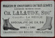 Chromo. Publicité. Maison De Chaussures Ch. Lalaude, Grande-Rue, La Réole. Expo 1900, Palais De L'Electricité - Other & Unclassified