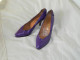 Vintage Purple Stiletto Shoes - Portuguese Leather - Size 38 - Altri & Non Classificati