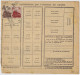 FRANCE / COLIS POSTAUX - 1943 - Yv.187 & Yv.188 Sur Bulletin D'Expédition De Colis Postal De Moyen Moutier à Bordeaux - Storia Postale