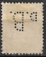 Perfin D.B. J.H. De Bussy Amsterdam (kopstaand) Op 1899-1921 Koningin Wilhelmina 50 Cent Bruin / Groen NVPH 74 - Perforés