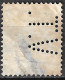 Perfin V.T. (N.V. C.G. Van Tubbergen's Bloembollen- En Zaadhandel) In 1938 Wilhelmina Type Veth 12½ Ct Blauw NVPH 185 - Perforés