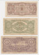 3 X Banknote DE JAPANSCHE REGEERING - Japanese Occupation Of The Dutch East Indies - Indes Néerlandaises