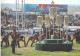 Asie > MONGOLIA Mongolie  A Crowd Of Horses To Clockwise Around The Mongolian Flag - Photo J.Baku - Mongolia