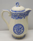 -CAFETIERE VERSEUSE CERAMIQUE GIEN Modèle ROUEN Ou DELFT BLEU BOUTON DAUPHIN    E - Gien (FRA)