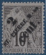 France Colonies ST Pierre Et Miquelon N°38b 2c Sur 10c Noir Sur Lilas Variété Triple Surcharge TTB Signé SCHELLER - Nuovi