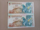 Pareja Correlativa De Nueva Zelanda De 5 Dólares, Año 1992, Serie AA, Sin Cortar, UNC - 1974-94 Australia Reserve Bank