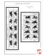 US 1990-1999 PLATE BLOCKS STAMP ALBUM PAGES (119 B&w Illustrated Pages) - English