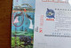 Dolphinarium Jumping Dolphin,marine Mammal,China 2001 Qinhuangdao Undersea World Aquarium Advertising Pre-stamped Card - Dauphins