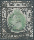 Great Britain-ENGLAND,Hong Kong,1903 King Edward VII Of The United Kingdom-30C Black/green,Obliterated,Value:€30,00 - Used Stamps