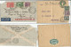 Brasil Brazil Nice Postal History Lot In 17 CVs Incl. Taxed P.Due 1896 + Aerograms To Europe With Good Frankings - Colecciones & Series