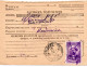 64888 - Russland / UdSSR - 1940 - 20K Chekhov EF A Postanweisung POLTAVA -> BEREZAN' - Storia Postale