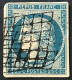 N°4 - 25 C. Bleu - 1849-1850 Cérès - Oblitéré Grille - Pas D'aminci - TB - 1849-1850 Ceres