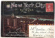 New York City USA Dépliant Postal Souvenir Folder 20 Vues By Night 1927 Timbre Washington Rouge 2 Cents Bon état - Manhattan