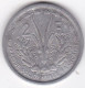 A.O.F. Union Française 2 Francs 1948 , Aluminium, LEC# 12 , KM# 4 - Afrique Occidentale Française