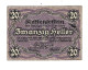 **notgeld   Austria  Wien 20 Heller 1183/2f - Autriche