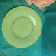 Delcampe - Lot D'assiettes Plate Vintage Vert Clair + 1 A Soupe Vert Fonce - Assiettes