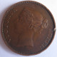 East India Company One Cent 1845. Victoria. Straits Settlements. KM# 3 - Malaysia