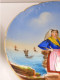 Delcampe - -2 ASSIETTES PORCELAINE HAVILAND SOUVENIR LES SABLES D'OLONNE PECHEUR PECHEUSE    E - Limoges (FRA)