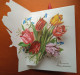 017, Carte à Système Pop-up, Bouquet De Fleurs Tulipes, Photochrom 70845 - A Systèmes