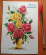 027, Carte à Système Pop-up, Bouquet De Fleurs Roses, KG - A Systèmes