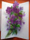 046, Carte à Système Pop-up, Bouquet De Fleurs Violettes, ESP Paris 1191/5 - A Systèmes