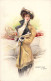 Illustrateur Signé - SCHILBACH - Ready For A Spin - Femme Conductrice De Voiture - Carte Postale Ancienne - Schilbach