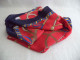 Foulard  Gil De Losne Paris Motifs équitation Mors Sangle étrier Bleu Rouge Jaune. - Fulares