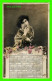 CALENDRIER - HEUREUX 1907 -  CARTE PHOTO - ÉCRITE - - Petit Format : 1901-20