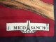 Foulard J.MICO SANCHO Paris Rouge Gris Panthère. - Halstücher & Schals