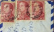 GREECE 1963, COVER USED TO USA, MULTI 3 STAMP, KING PORTRAIT,  ATHENS CITY CANCEL. - Brieven En Documenten