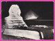 290082 / Egypt - Giza - Nacht Night Nuit  Great Sphinx , Colossal Limestone Statue And Cheops Pyramid PC 62 Egypte - Sphinx