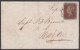 1841 1d Red Plate 11 TE (from The Black Plate), Fine To Huge Margins, Tied By Crisp Black MC On Wrapper (Scotland) - Briefe U. Dokumente